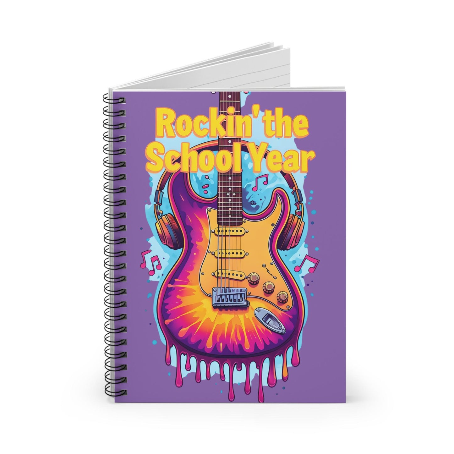 Guitar Art Journal: Rockin' School Year Spiral Notebook