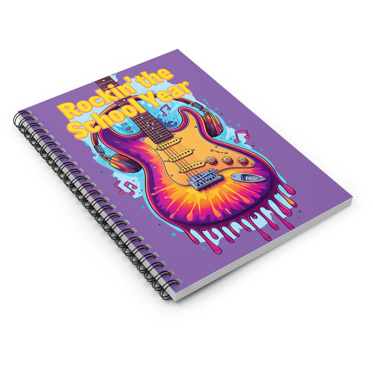 Guitar Art Journal: Rockin' School Year Spiral Notebook