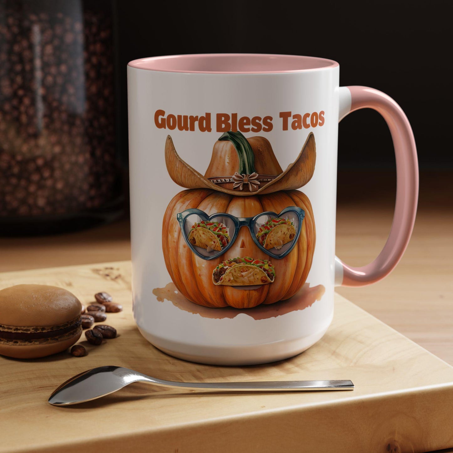 Gourd Bless Tacos Coffee Mug - Fall Halloween Thanksgiving Kitchen Decor