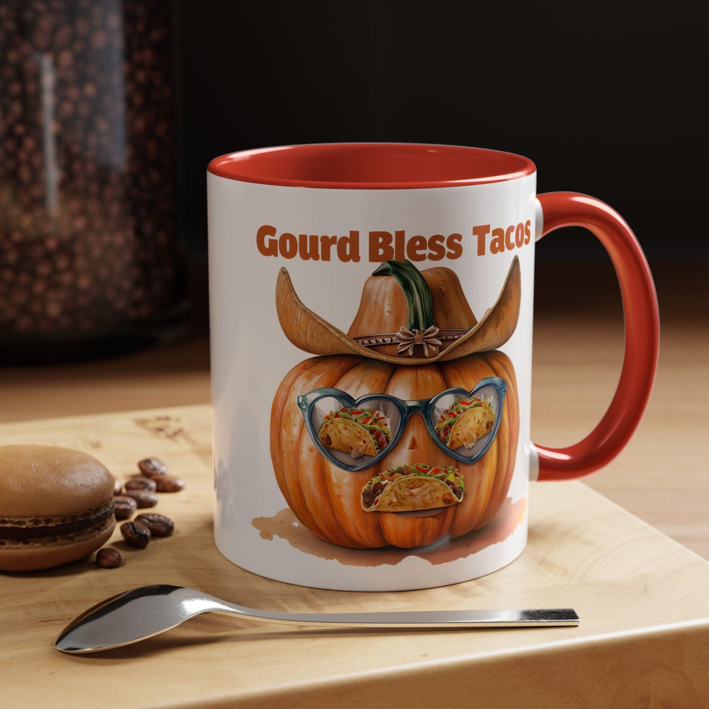 Gourd Bless Tacos Coffee Mug - Fall Halloween Thanksgiving Kitchen Decor