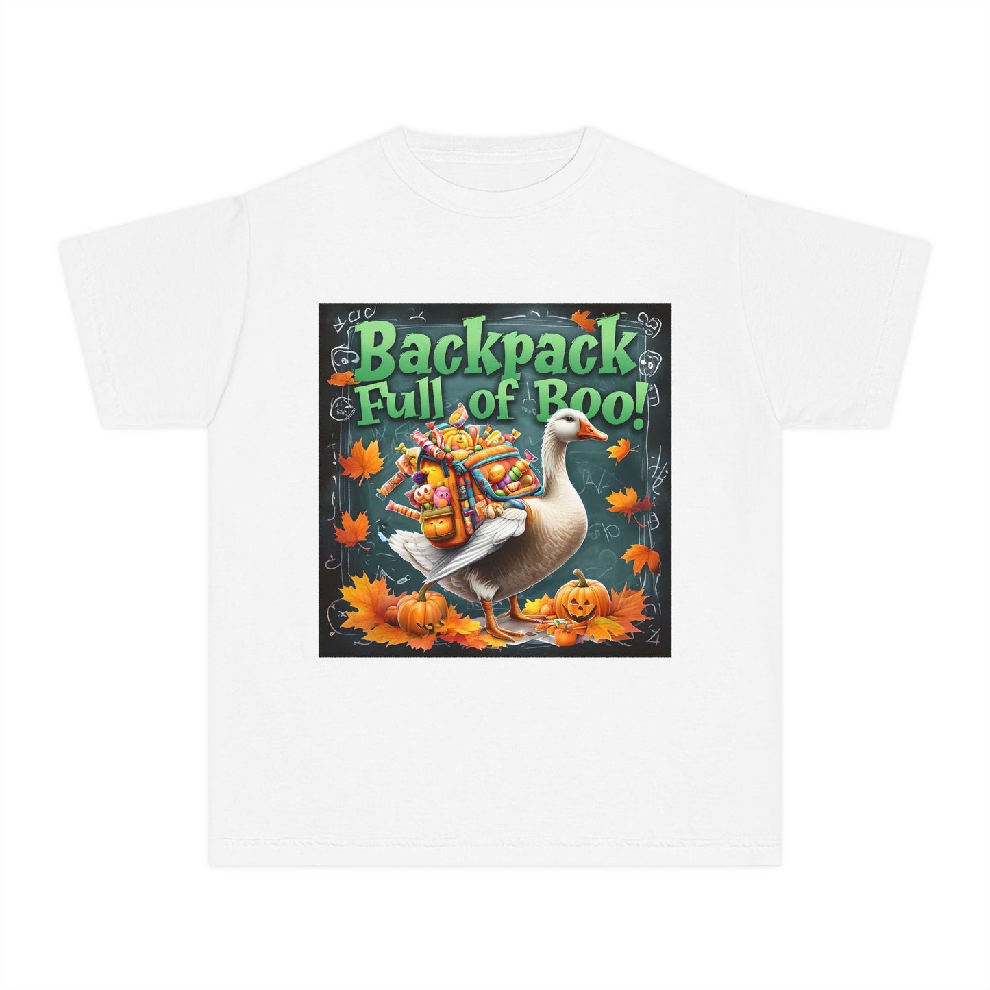 Backpack Full of Boo Youth Tee: Fun Halloween Shirt for Kids