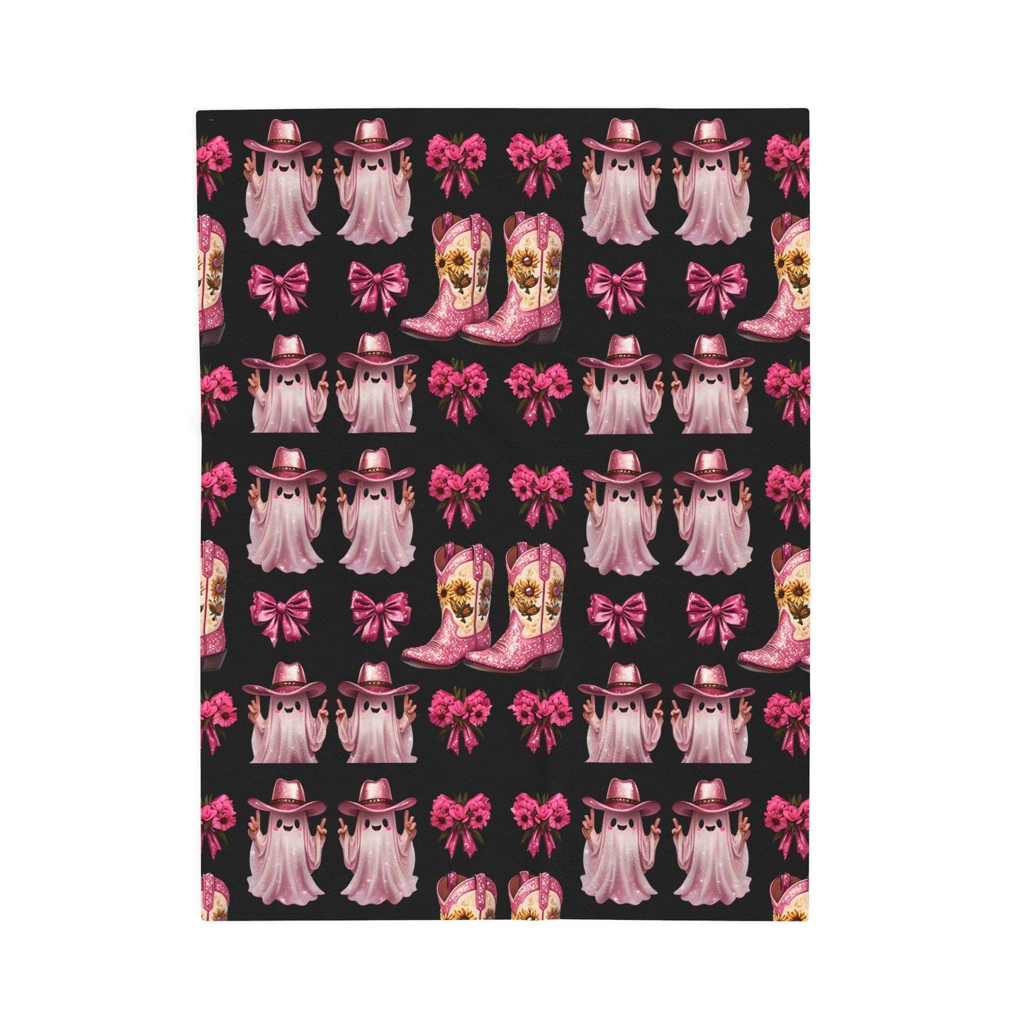 Pink Western Plush Blanket: Glam Cowgirl Home Decor Throw