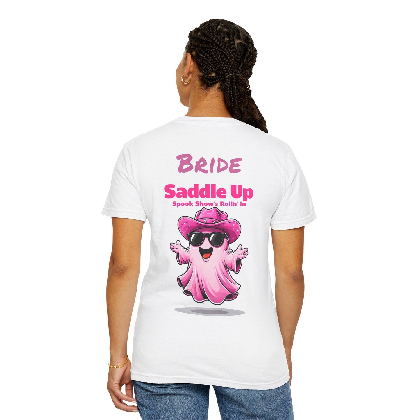 Bride Saddle Up Ghost T-Shirt: Fun Wedding Bachelorette Tee