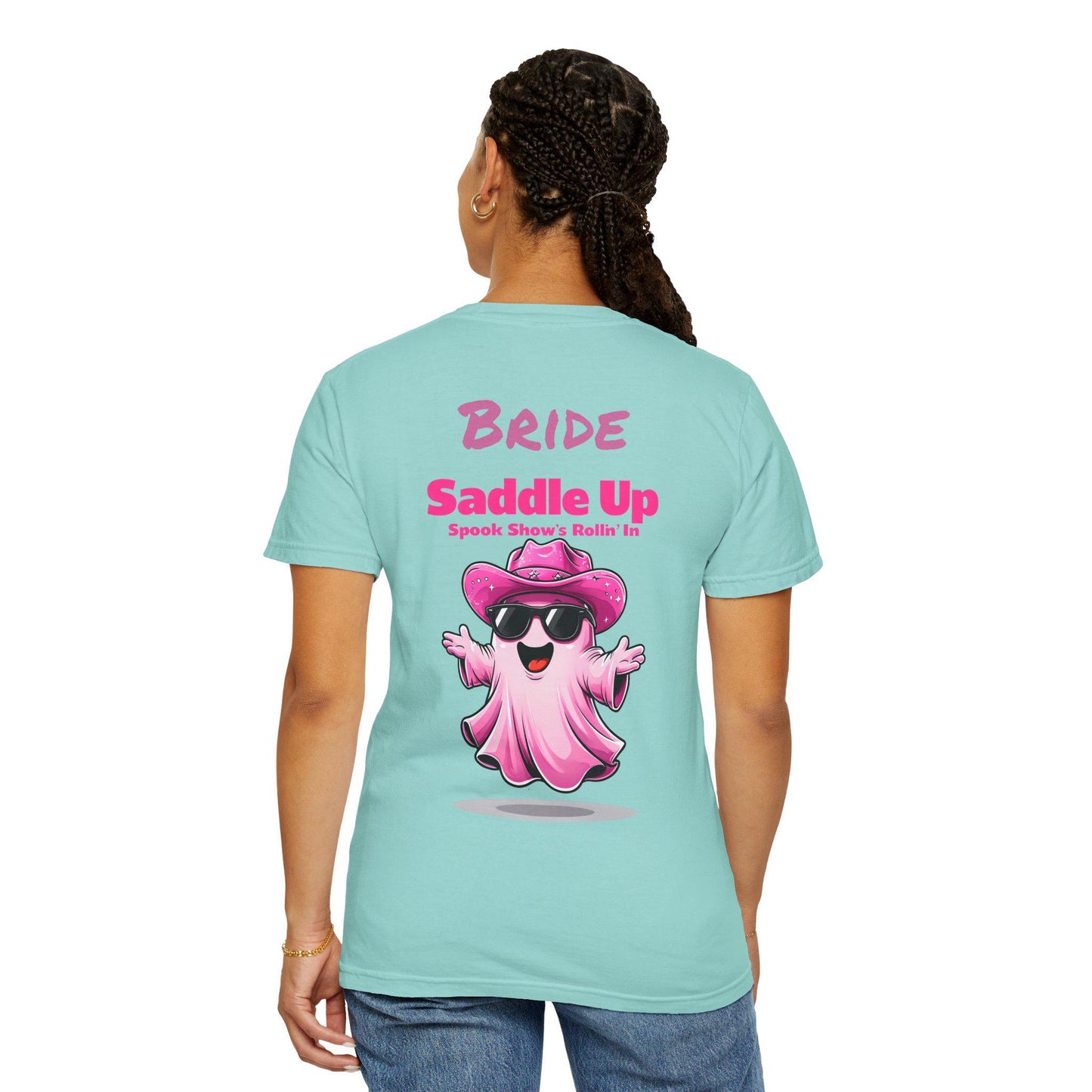 Bride Saddle Up Ghost T-Shirt: Fun Wedding Bachelorette Tee