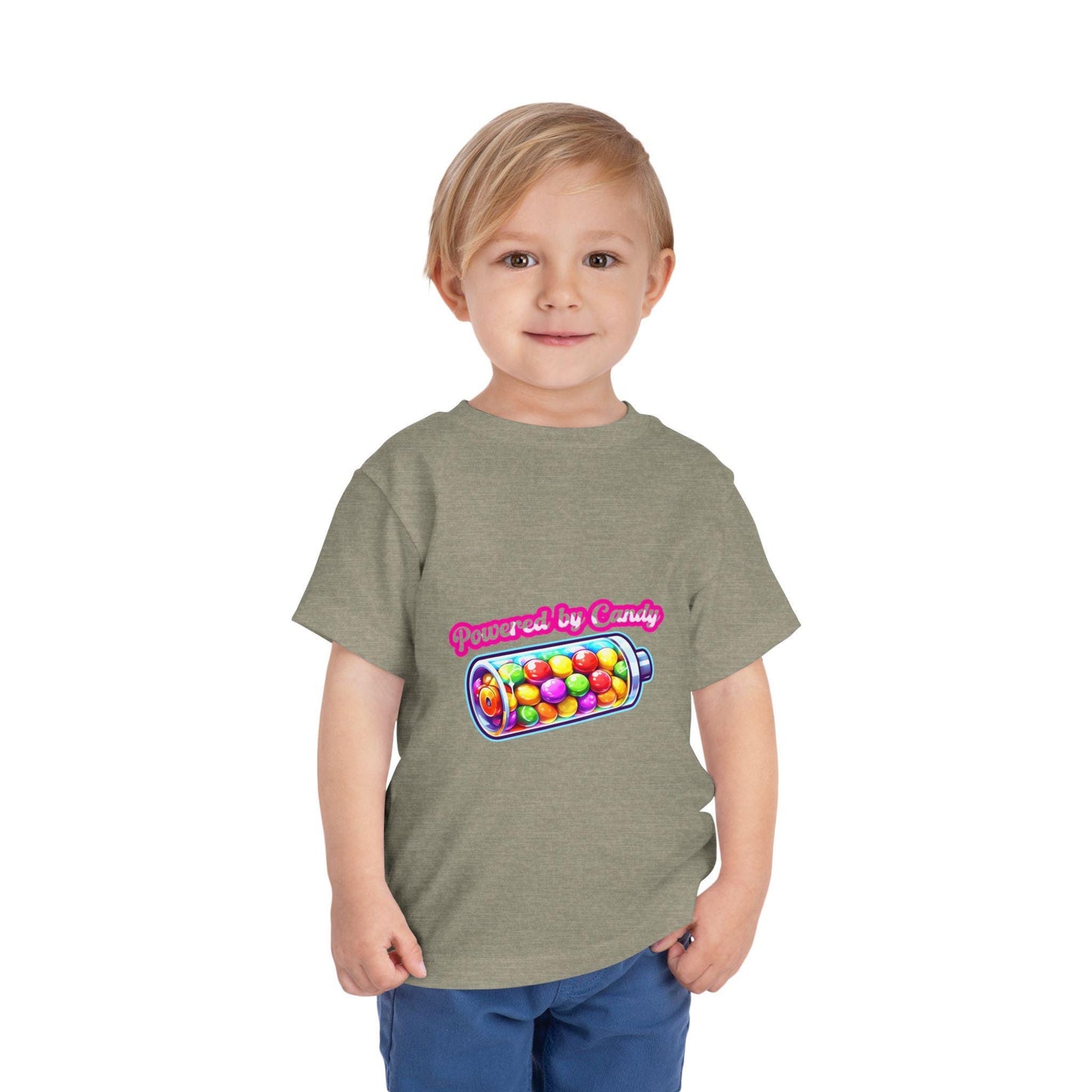Toddler "Powered by Candy" Tee: Playful Kids' Fashion