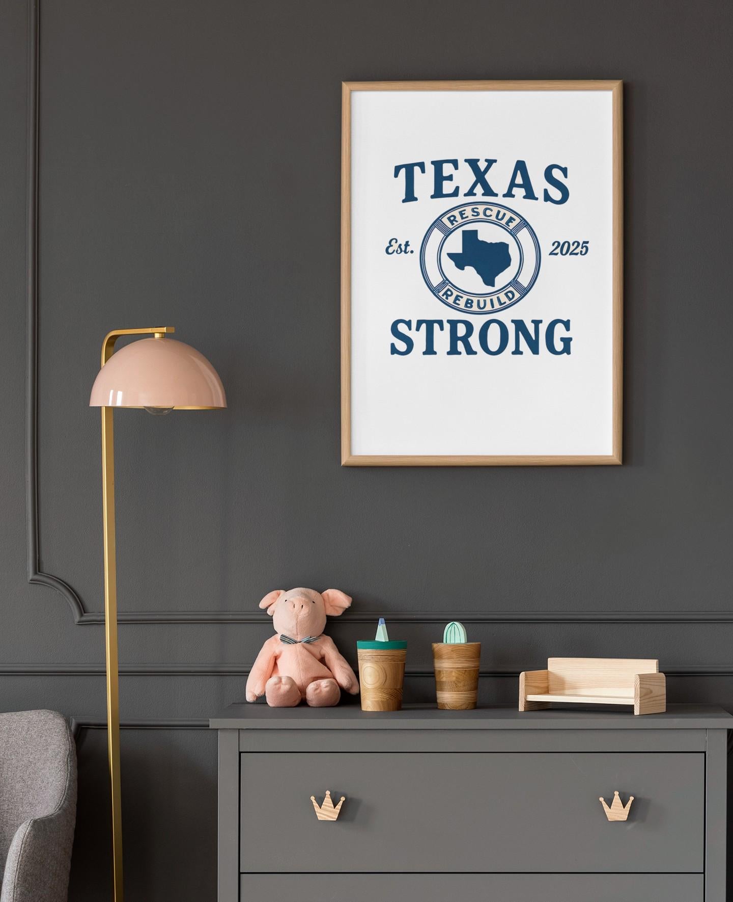 Texas Strong Rescue Rebuild PNG | Texas Pride Disaster Relief Design | Lone Star Support 2025