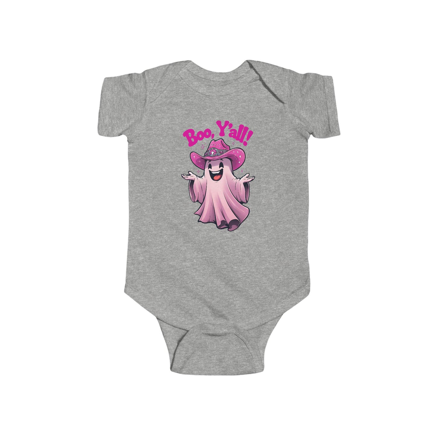 Boo Y'all Ghost Infant Bodysuit, Halloween Baby Outfit, Cute Baby Costume, Trick or Treat Onesie, Ghost Baby Clothes
