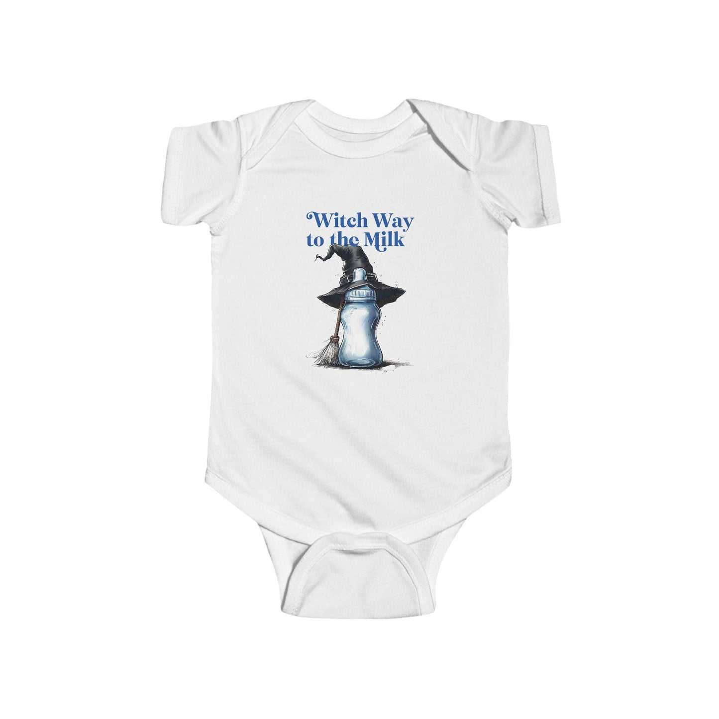 Witch Way to the Milk Bodysuit: Infant Halloween Outfit