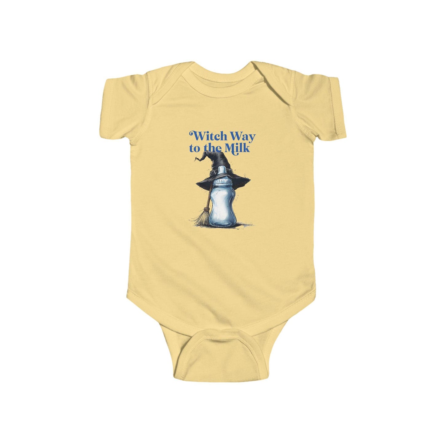 Witch Way to the Milk Bodysuit: Infant Halloween Outfit