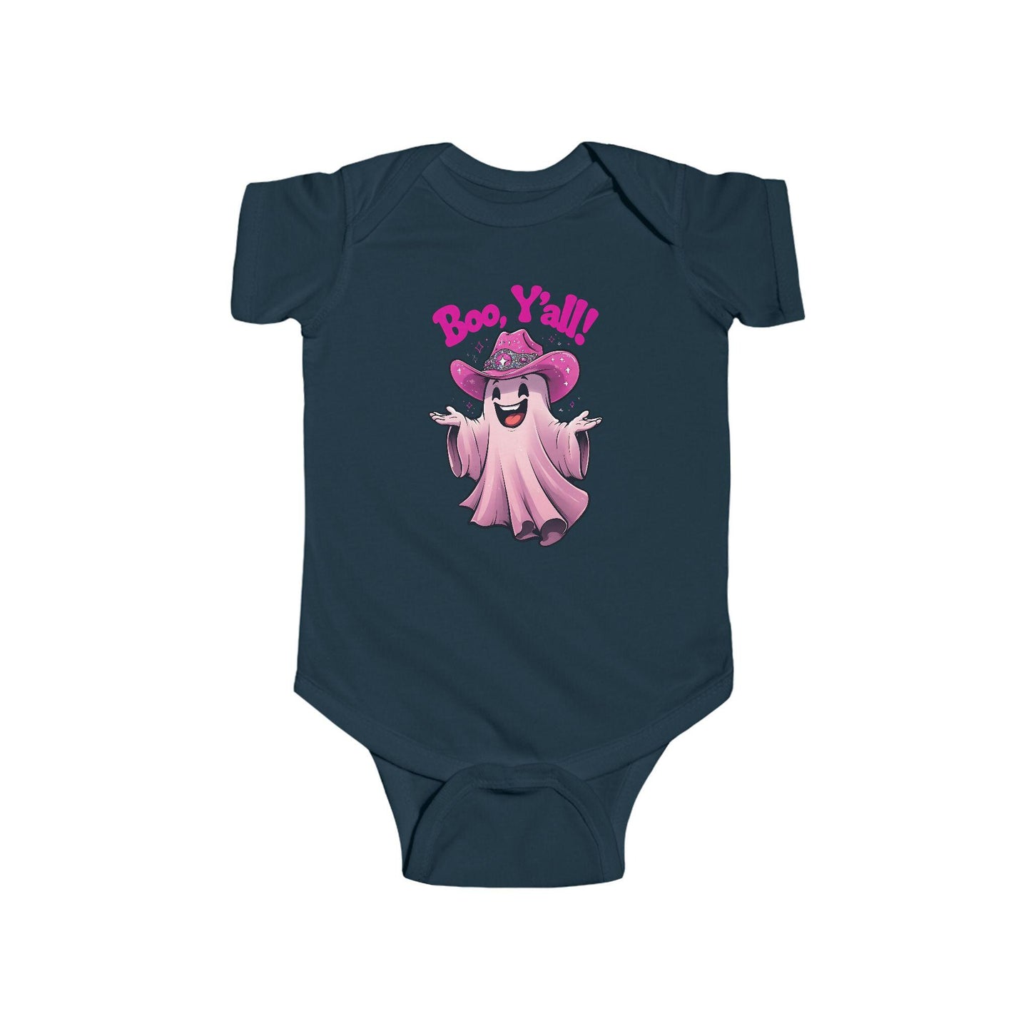 Boo Y'all Ghost Infant Bodysuit, Halloween Baby Outfit, Cute Baby Costume, Trick or Treat Onesie, Ghost Baby Clothes