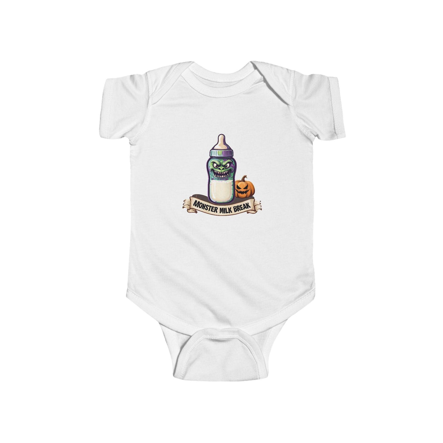 Funny Halloween Infant Bodysuit: Monster Milk Break Outfit