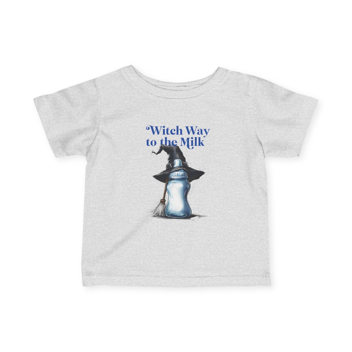 Adorable Infant Jersey Tee - "Witch Way to the Milk" - Perfect for Halloween, Baby Showers, Toddler Tees, Unique Gifts, Cute Outfits