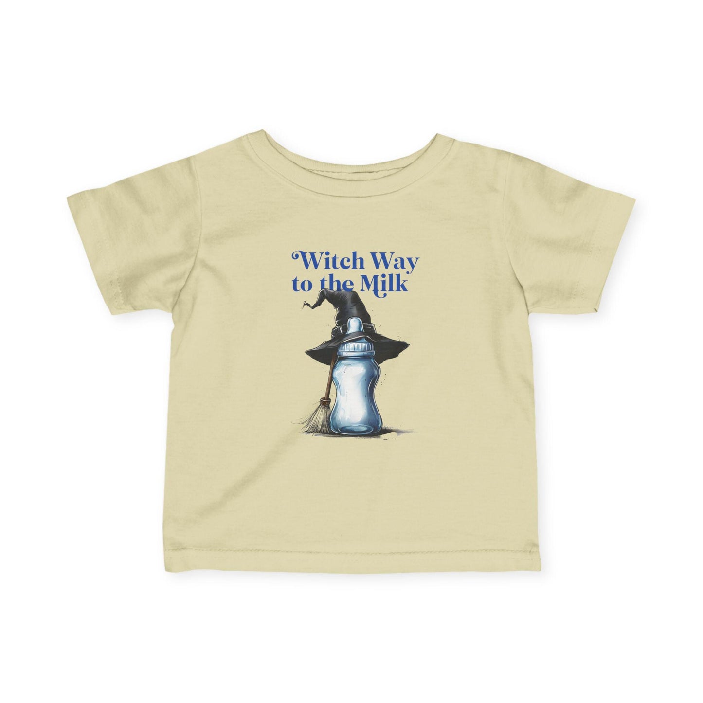 Adorable Infant Jersey Tee - "Witch Way to the Milk" - Perfect for Halloween, Baby Showers, Toddler Tees, Unique Gifts, Cute Outfits