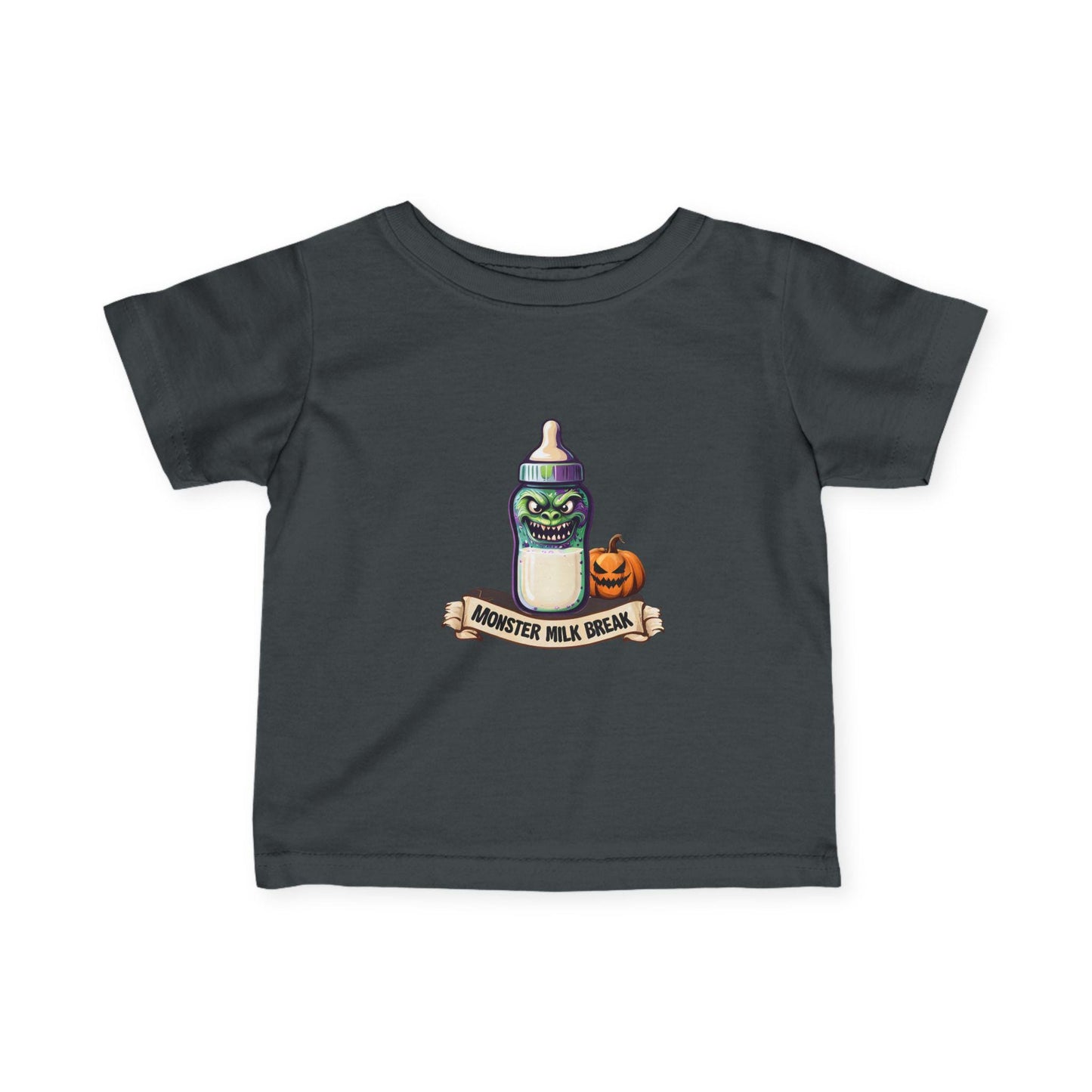 Monster Milk Baby Tee: Halloween Trick or Treat Infant Shirt