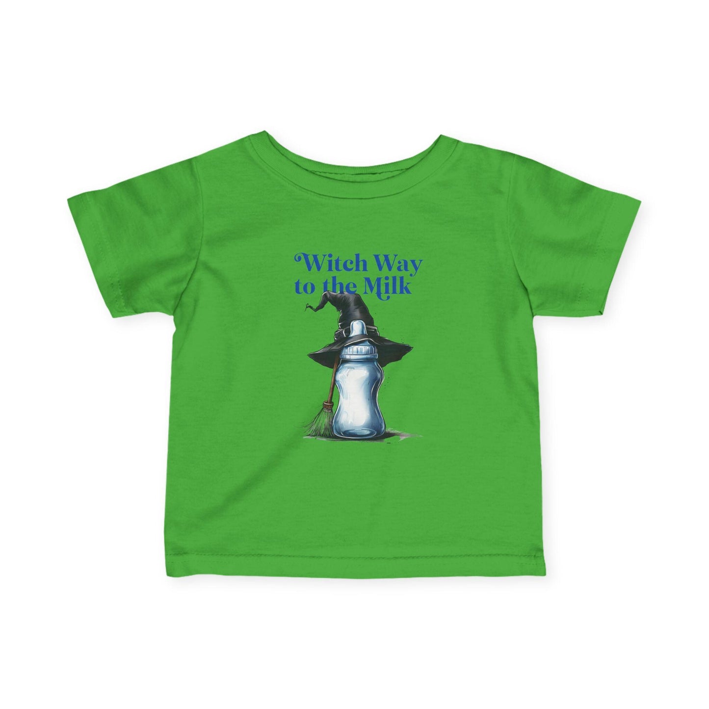 Adorable Infant Jersey Tee - "Witch Way to the Milk" - Perfect for Halloween, Baby Showers, Toddler Tees, Unique Gifts, Cute Outfits