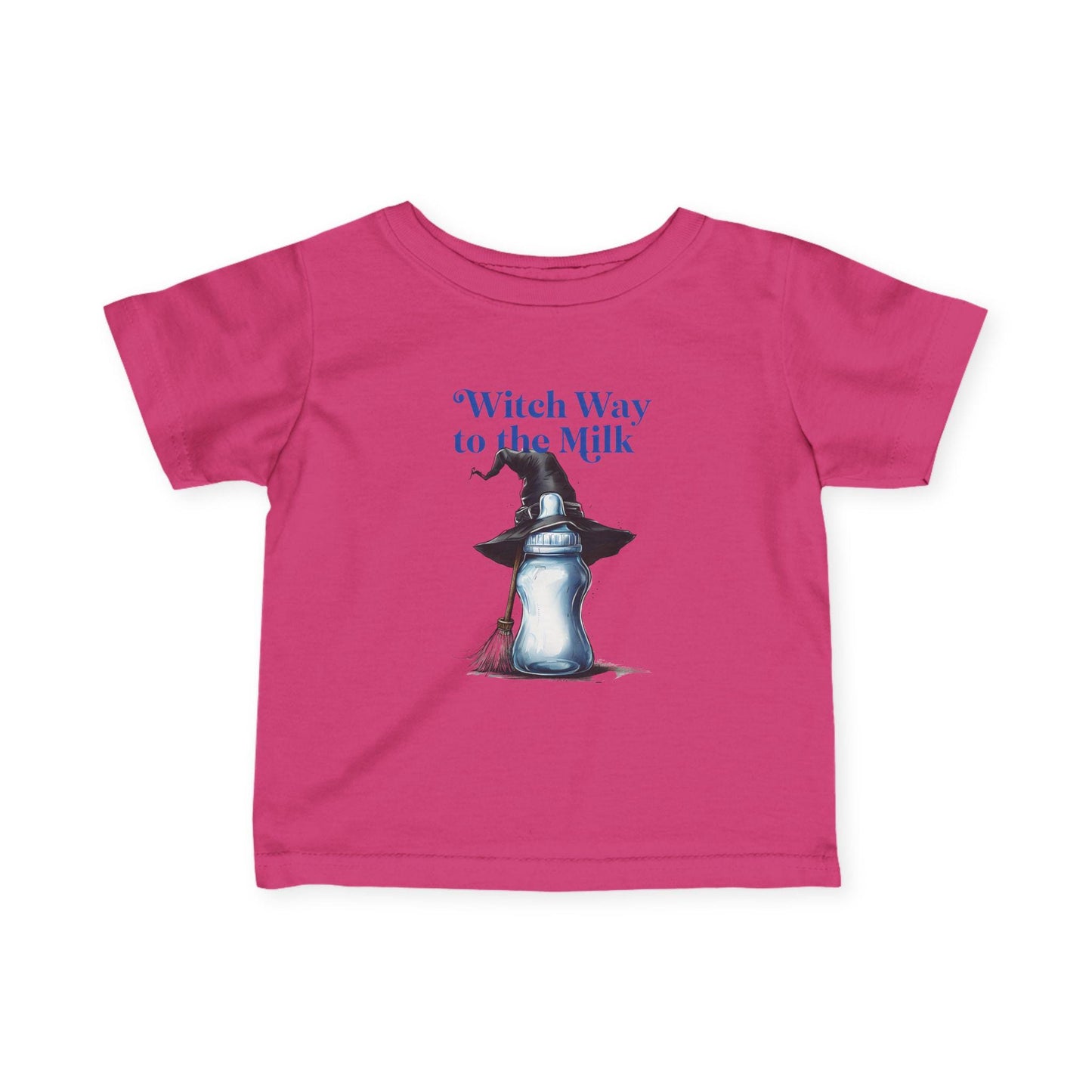 Adorable Infant Jersey Tee - "Witch Way to the Milk" - Perfect for Halloween, Baby Showers, Toddler Tees, Unique Gifts, Cute Outfits