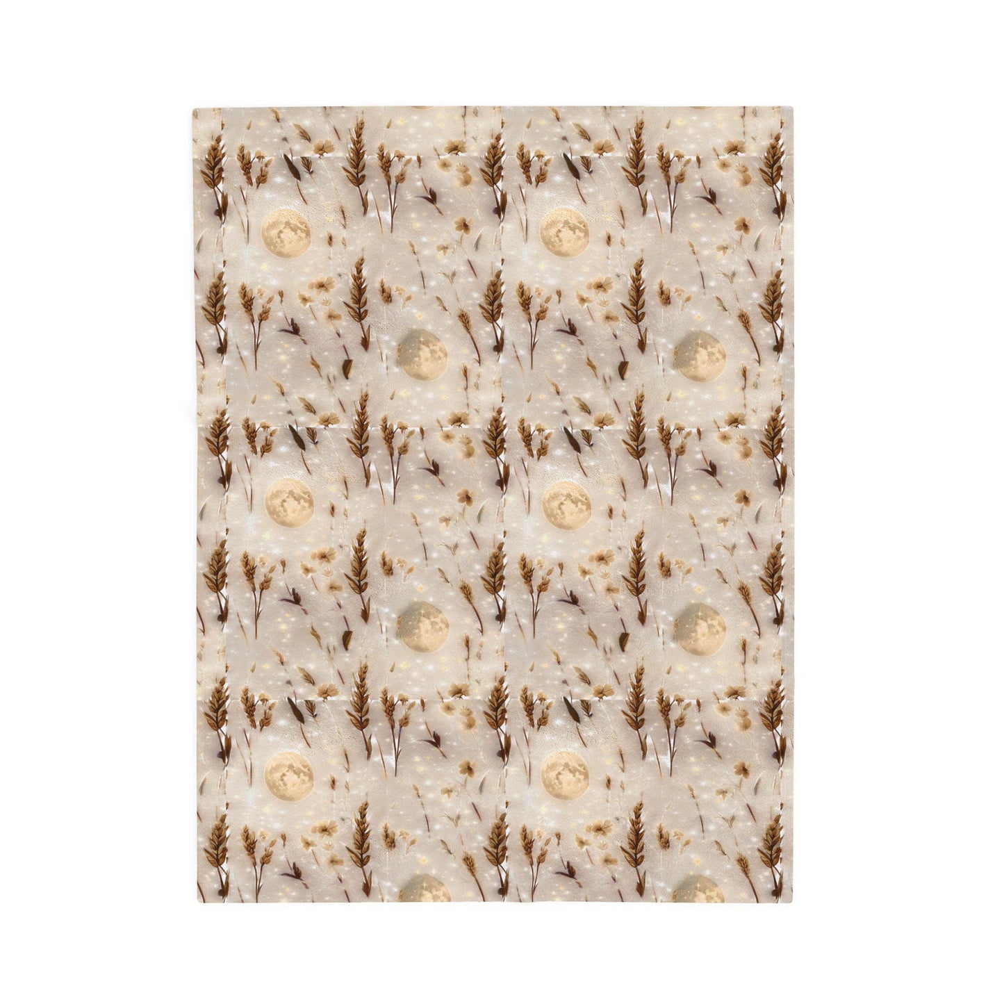 Velveteen Plush Blanket: Harvest Moon Throw, Cozy Home Decor