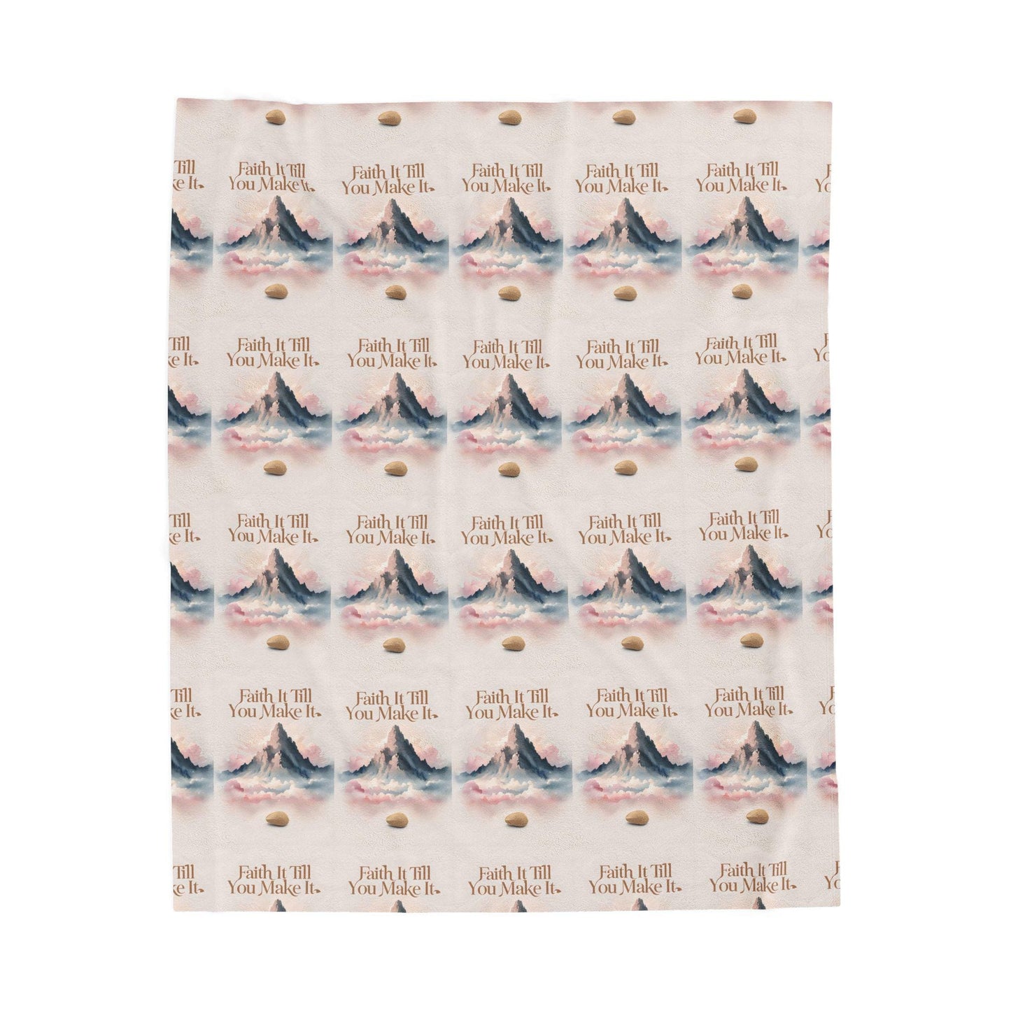 Inspirational Quote Velveteen Plush Blanket: Cozy Motivational Throw