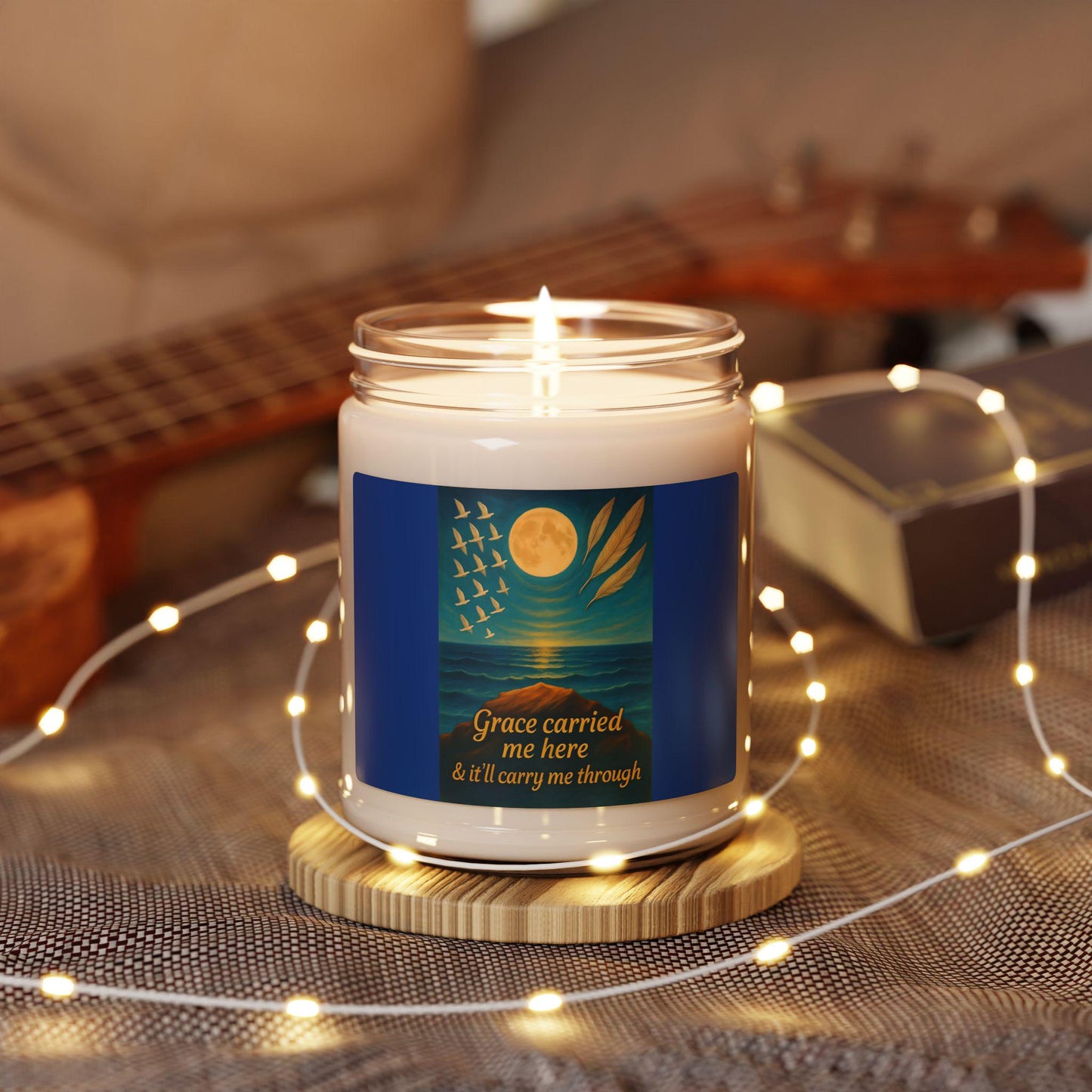 Serenity Scented Soy Candle: Aromatherapy Home Decor, Relaxing Gift