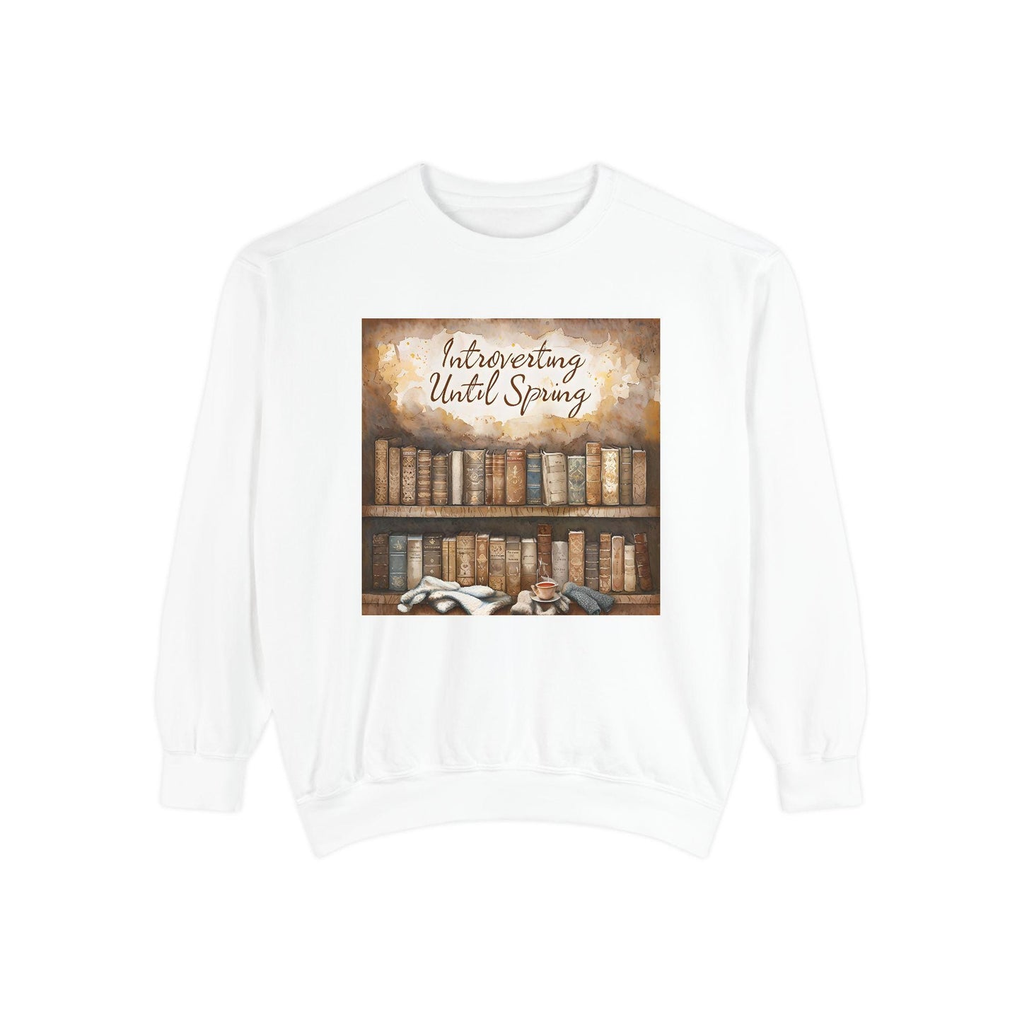 Introverting Until Spring Sweatshirt: Cozy Book Lover Apparel