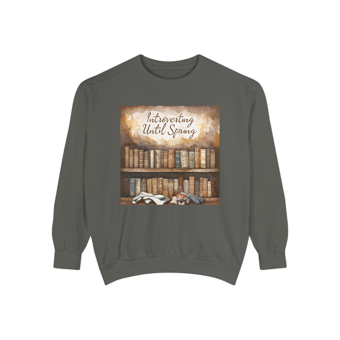 Introverting Until Spring Sweatshirt: Cozy Book Lover Apparel
