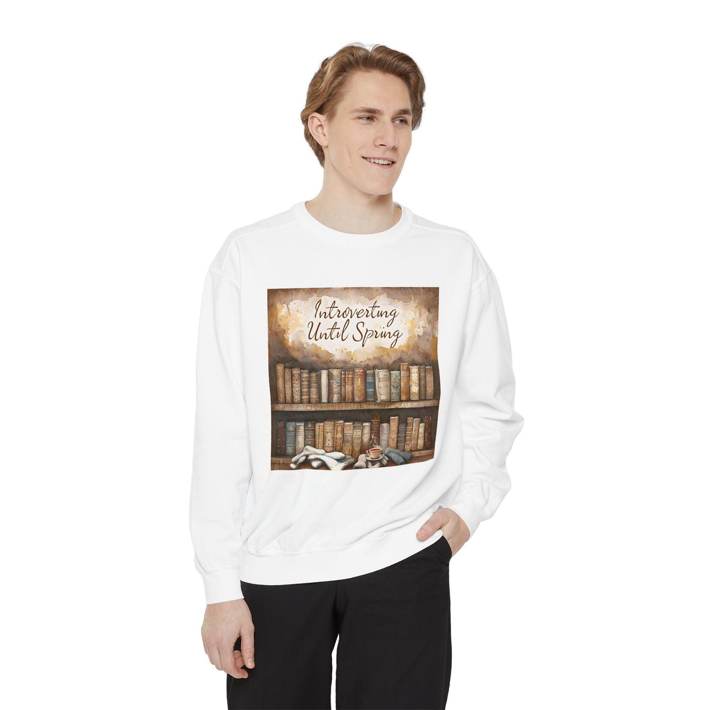 Introverting Until Spring Sweatshirt: Cozy Book Lover Apparel