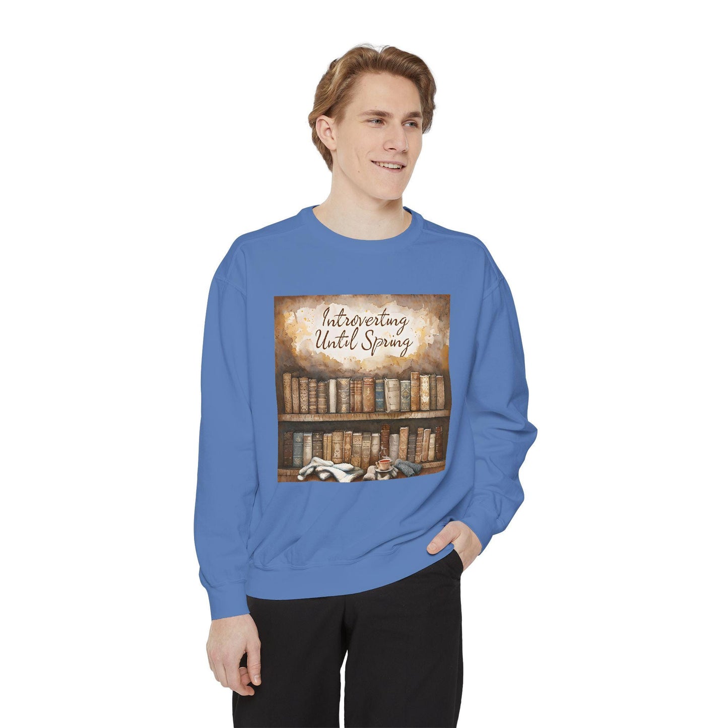Introverting Until Spring Sweatshirt: Cozy Book Lover Apparel