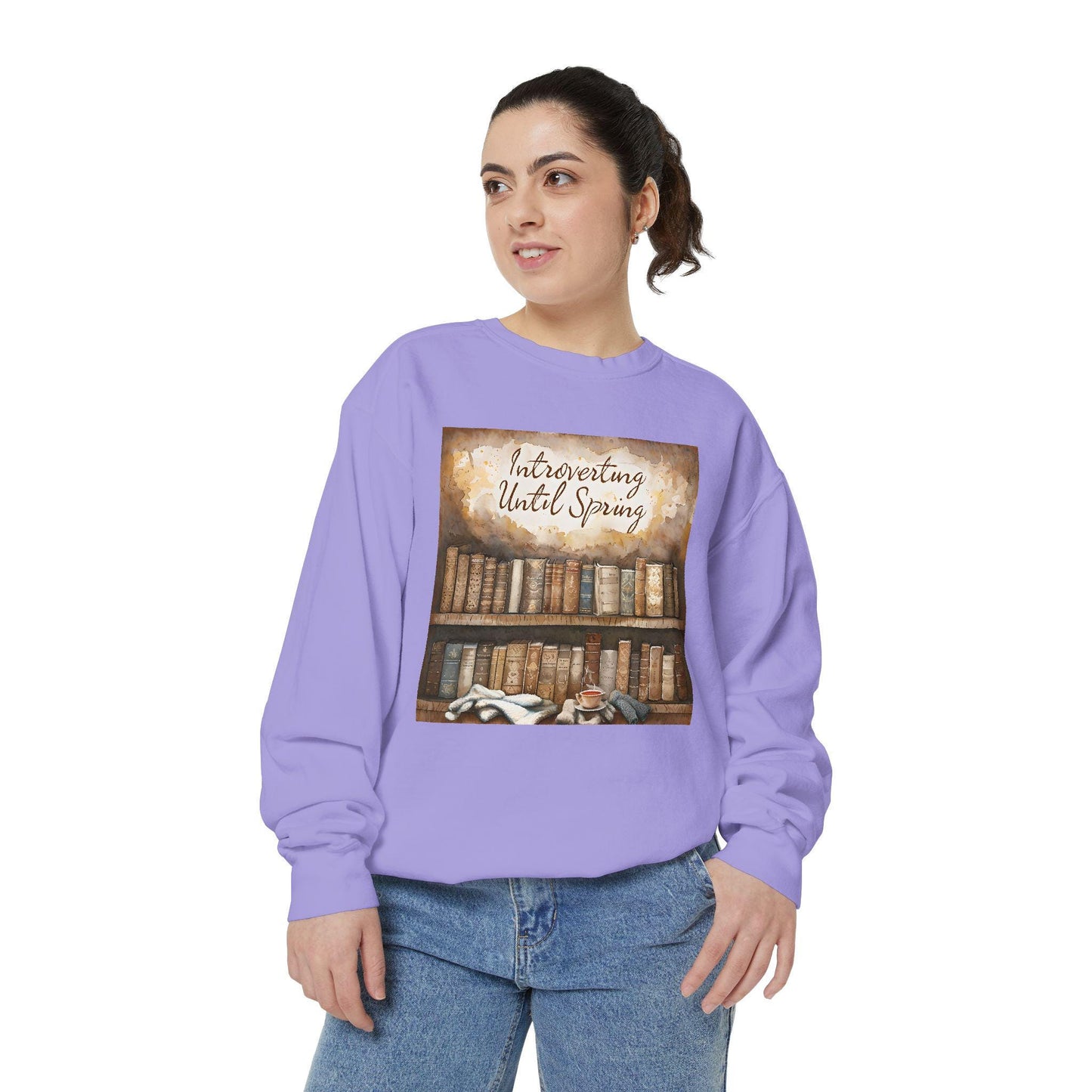 Introverting Until Spring Sweatshirt: Cozy Book Lover Apparel