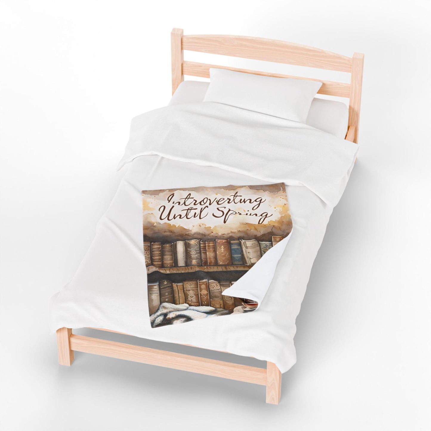 Book Lover Velveteen Plush Blanket: Cozy Reading Nook Decor