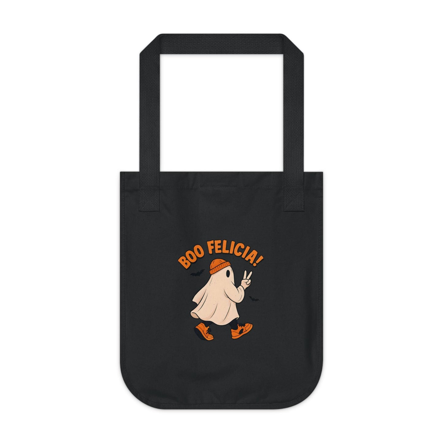 Funny Boo Felicia Tote Bag: Halloween Organic Cotton Canvas Shopping Bag