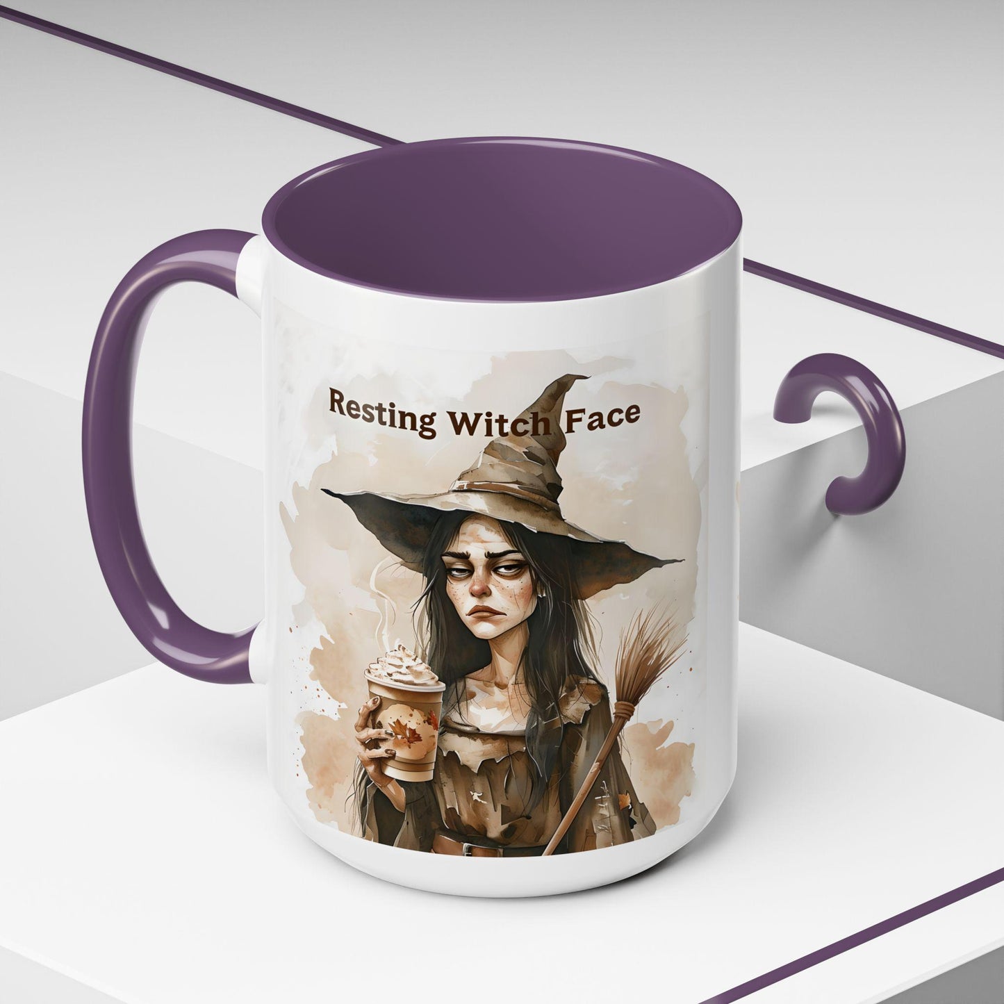 Resting Witch Face Coffee Mug - Halloween Mug, Funny Mug, Witch Mug, Halloween Gift, Coffee Lover Gift