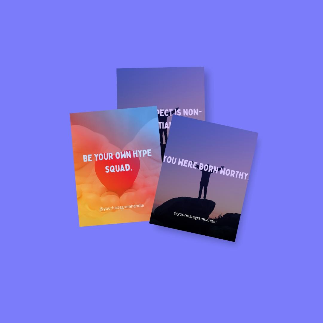 100 Self-Love & Confidence Canva Templates | Empowering Quote Bundle Editable