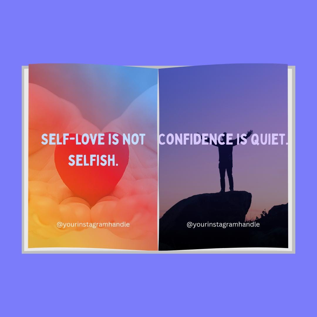 100 Self-Love & Confidence Canva Templates | Empowering Quote Bundle Editable