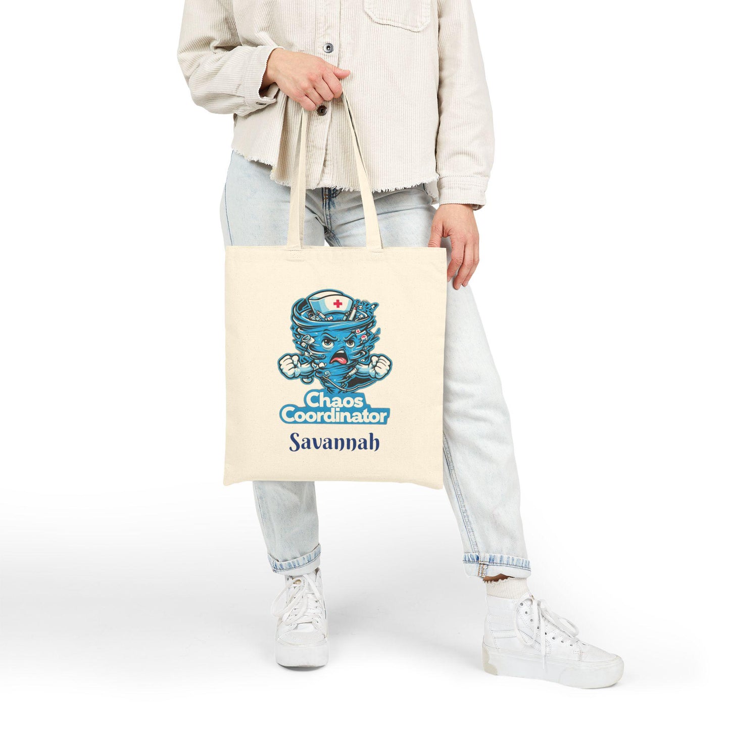 Chaos Coordinator Nurse Tote Bag: Cotton Canvas Shopping Bag