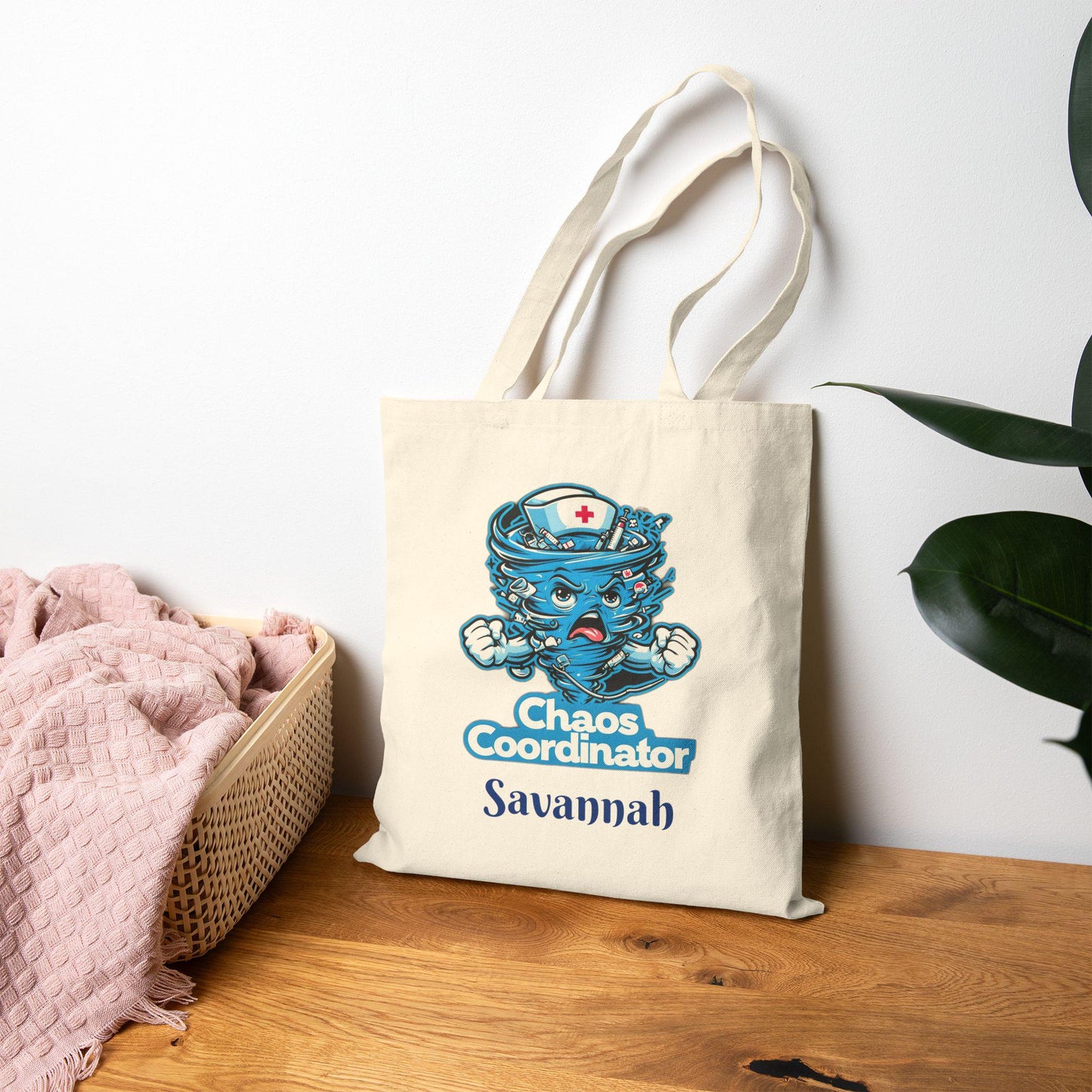 Chaos Coordinator Nurse Tote Bag: Cotton Canvas Shopping Bag
