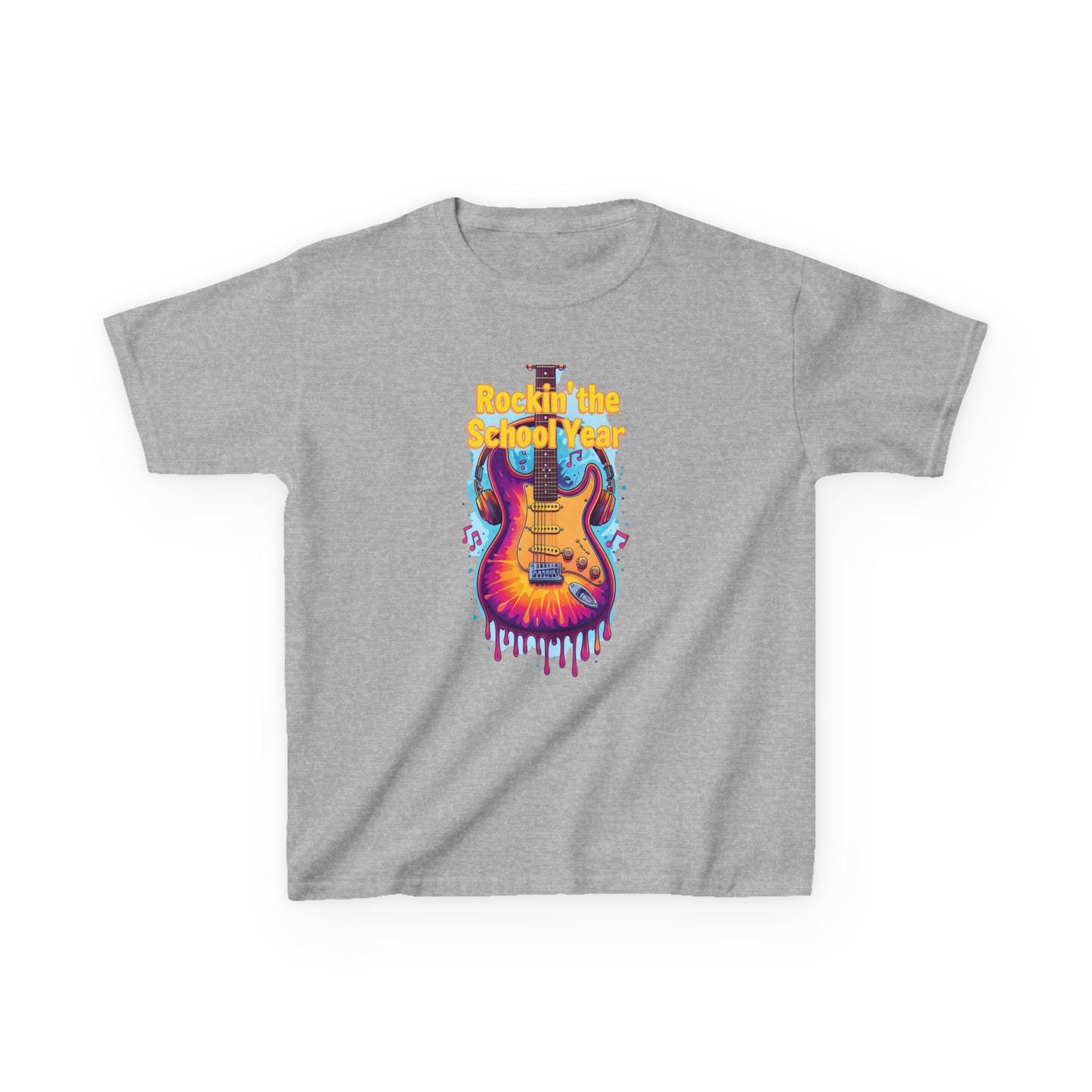 Electric School Year Kids Tee: Music Lover Graphic Shirt