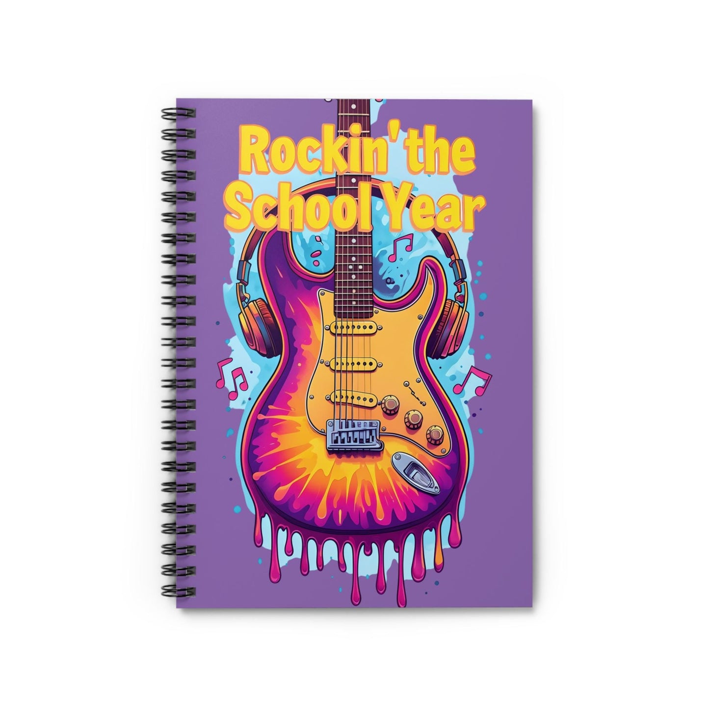 Guitar Art Journal: Rockin' School Year Spiral Notebook