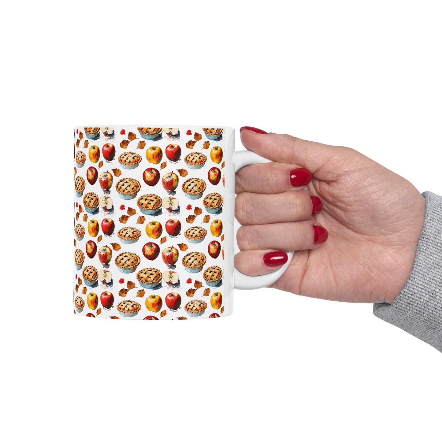 Autumn Pie Ceramic Mug: Cozy Fall Kitchen Decor