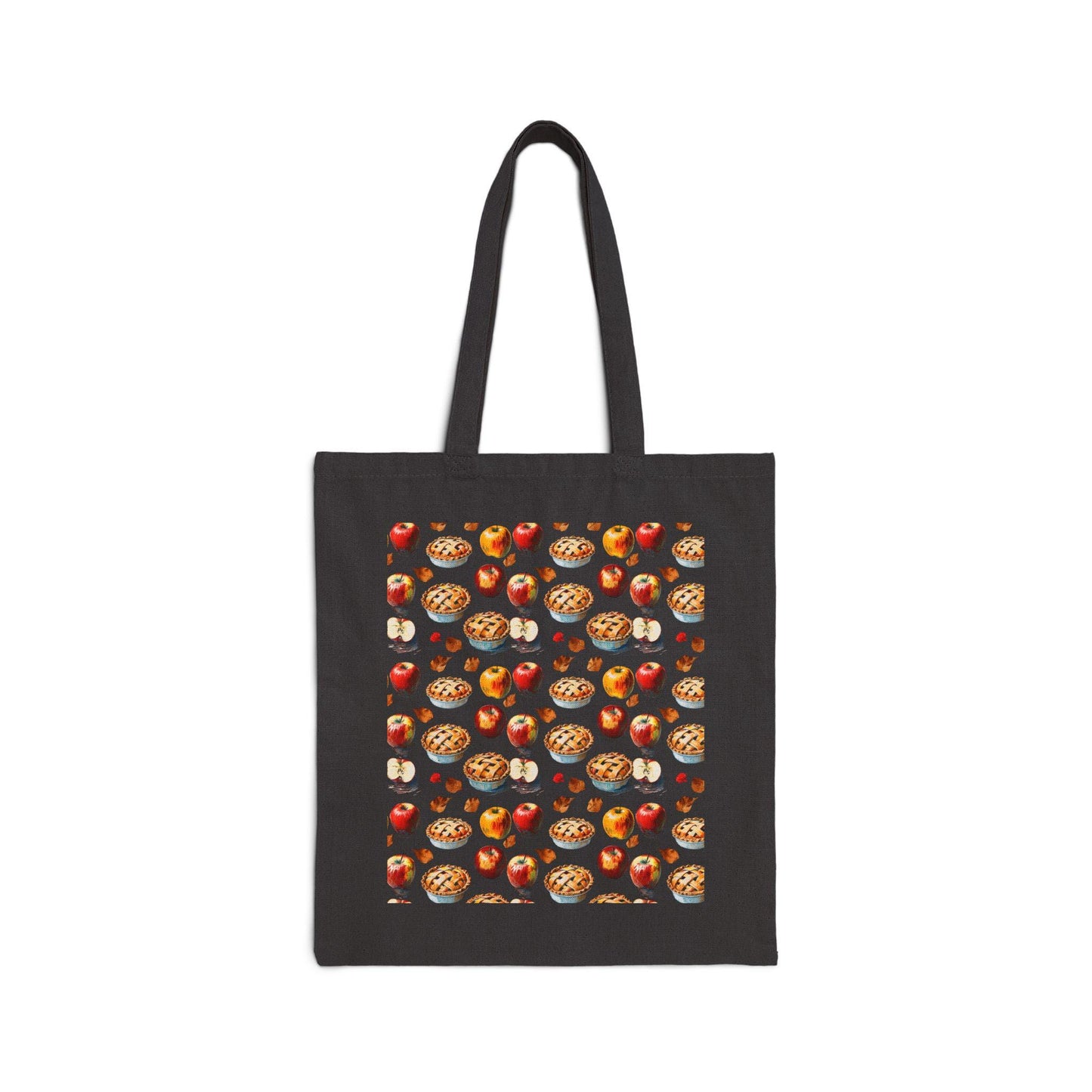 Cute Foodie Cotton Canvas Tote Bag, Apple Pie Tote, Shopping Bag for Food Lovers, Grocery Tote, Eco-Friendly Bag, Gift for Chefs & Cooks