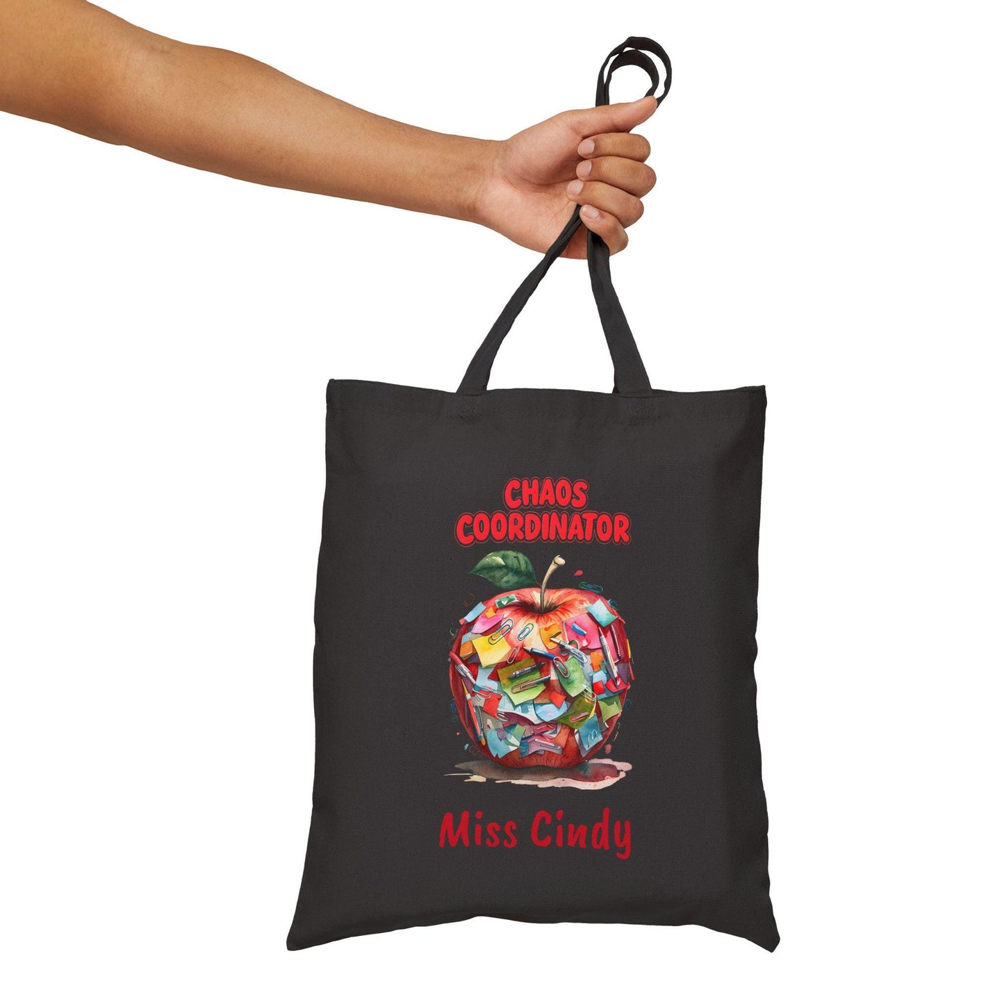 Chaos Coordinator Cotton Canvas Tote Bag, Teacher Gift, Eco-Friendly Shopping Bag, Fun Classroom Accessory, Back to School Tote