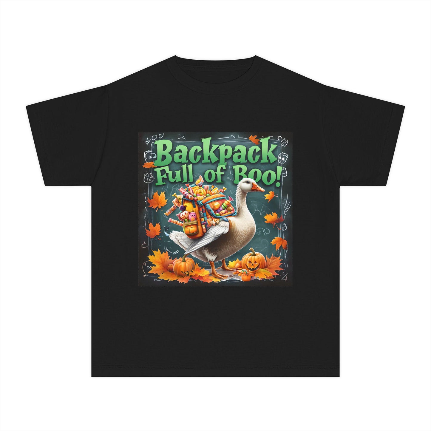 Backpack Full of Boo Youth Tee: Fun Halloween Shirt for Kids