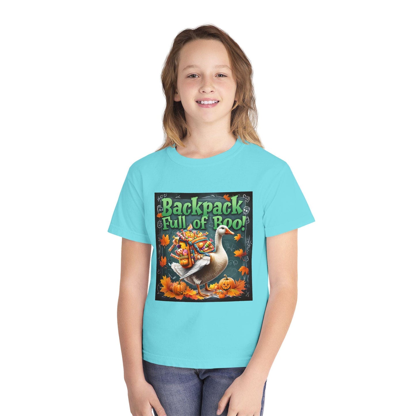 Backpack Full of Boo Youth Tee: Fun Halloween Shirt for Kids