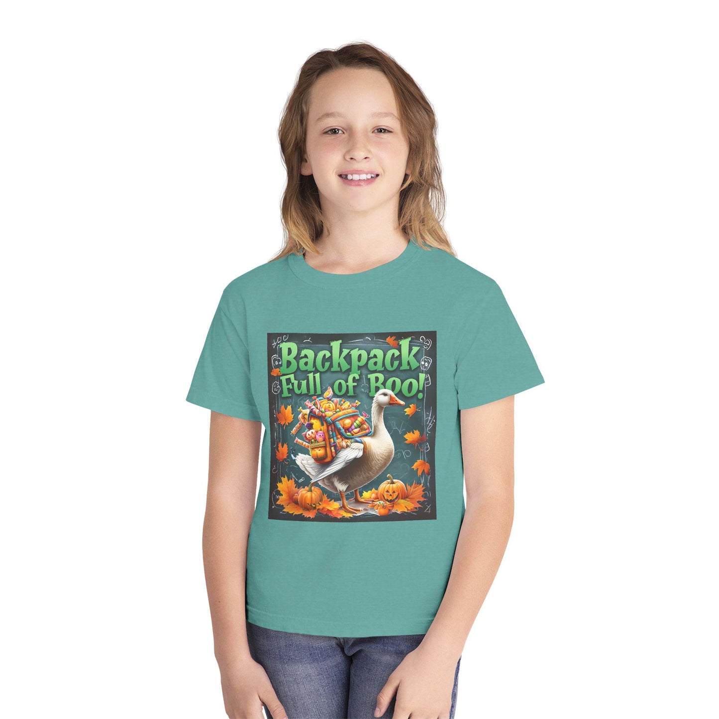 Backpack Full of Boo Youth Tee: Fun Halloween Shirt for Kids