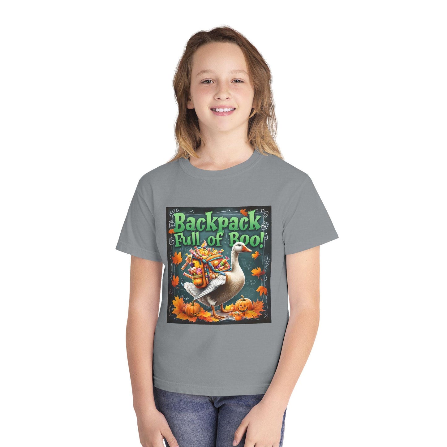 Backpack Full of Boo Youth Tee: Fun Halloween Shirt for Kids