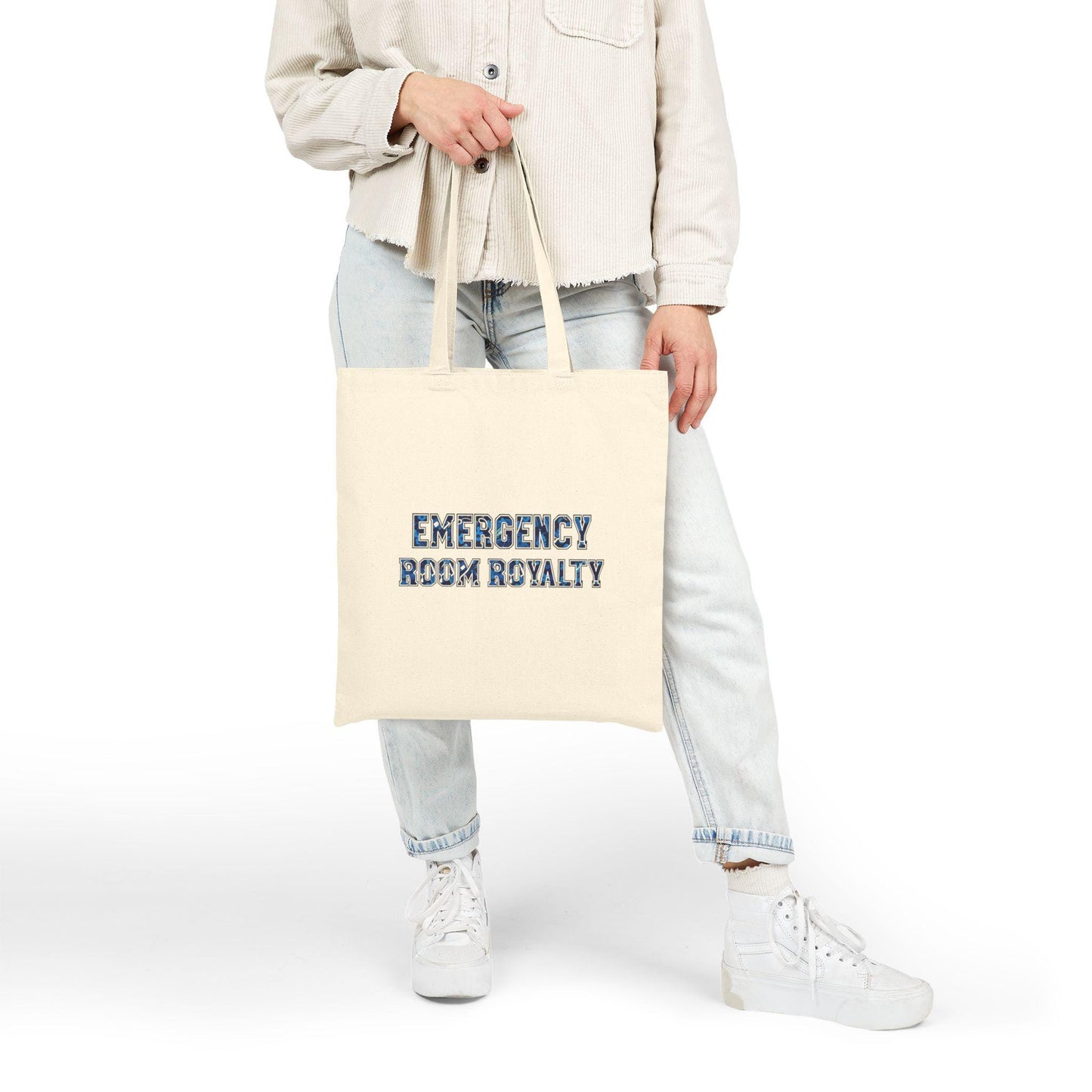 Emergency Room Royalty Cotton Canvas Tote Bag: Nurse, Medical Student Gift