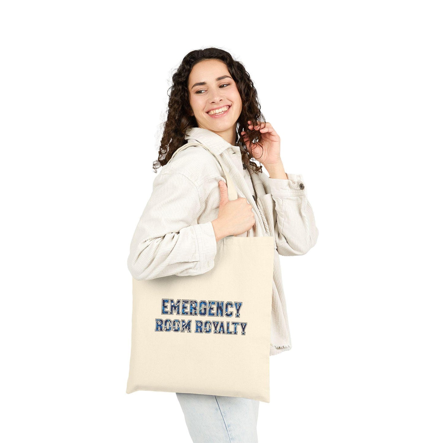 Emergency Room Royalty Cotton Canvas Tote Bag: Nurse, Medical Student Gift