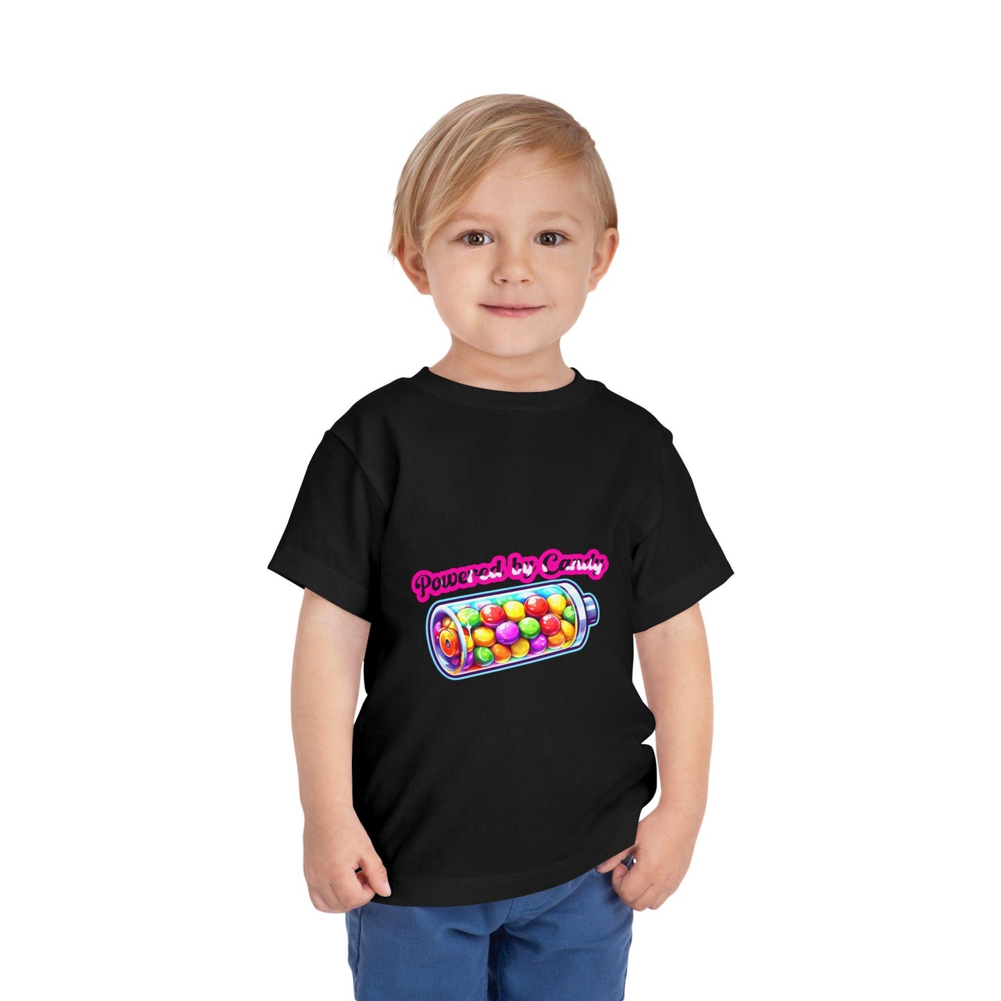 Toddler "Powered by Candy" Tee: Playful Kids' Fashion