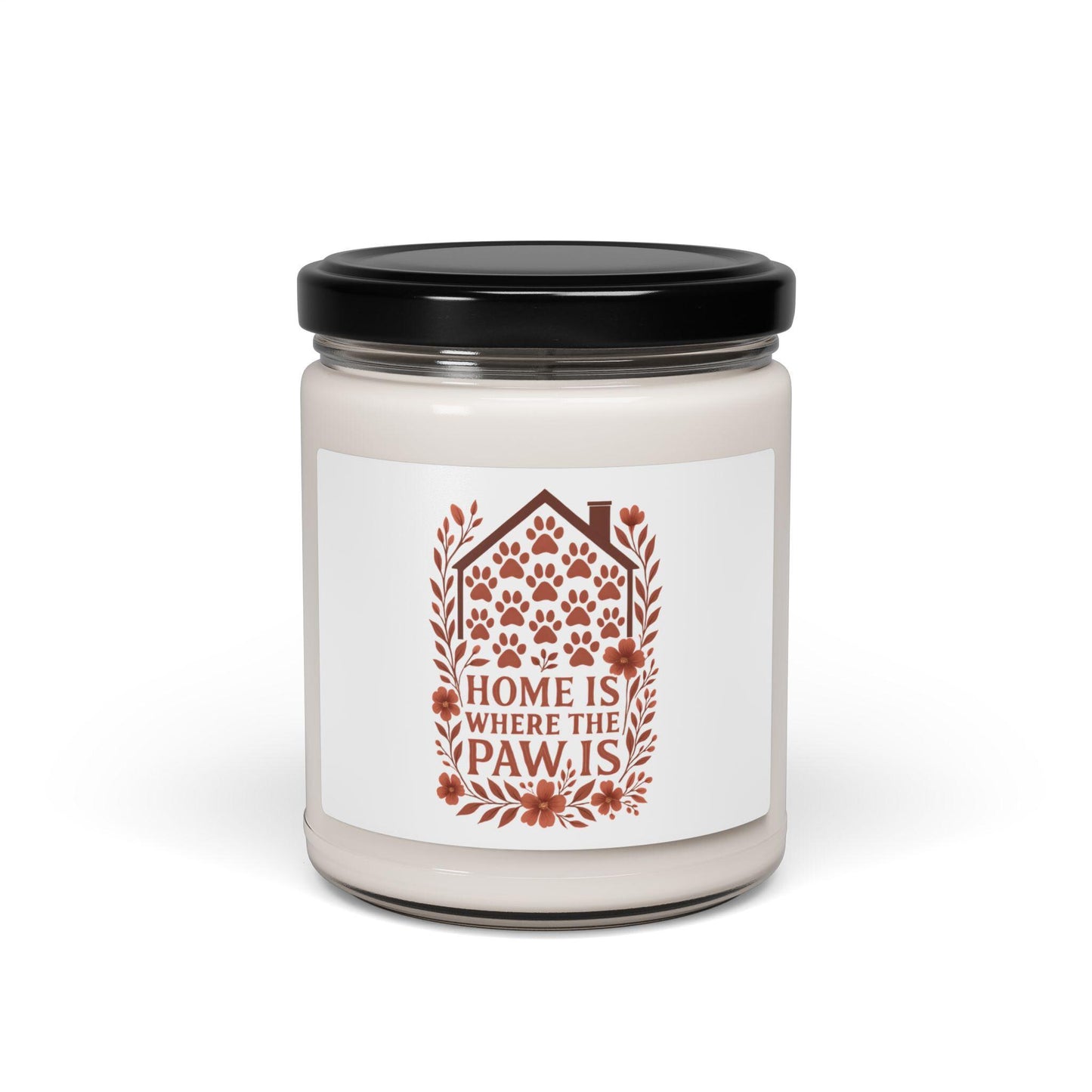 Scented Soy Candle: Home is Where the Paw Is - Pet Lover Gift