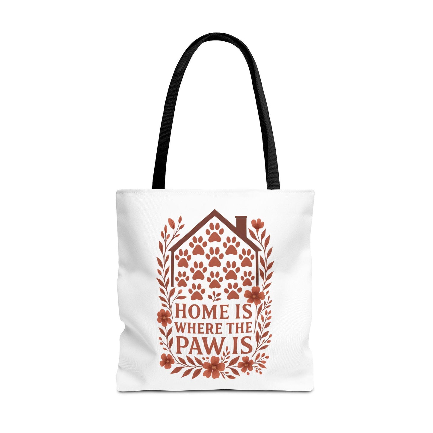 Home is Where the Paw Is Tote Bag: Floral Pet Lover Accessory