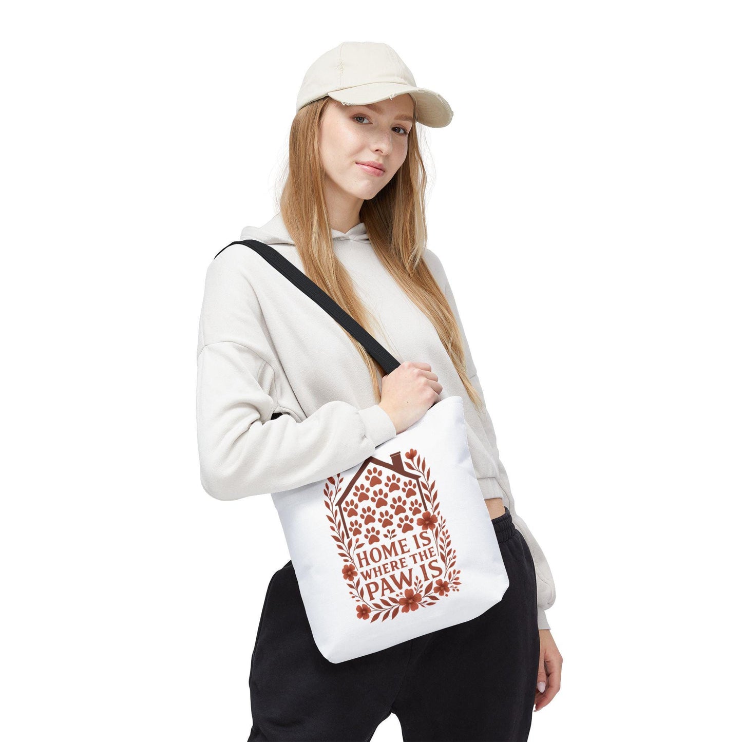 Home is Where the Paw Is Tote Bag: Floral Pet Lover Accessory
